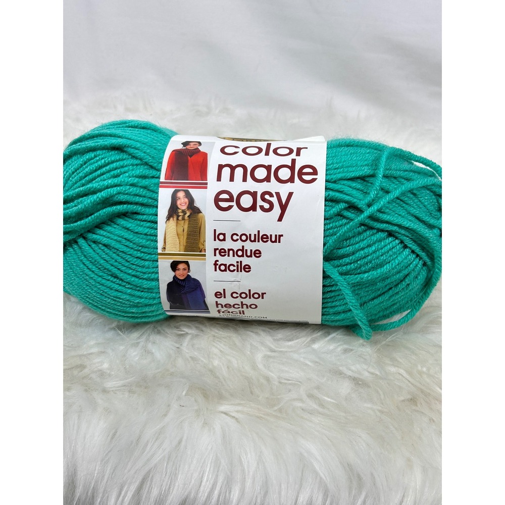 Lion Brand Color Made Easy Yarn Malachite Green Bulky 5 Acrylic 7oz 247yd